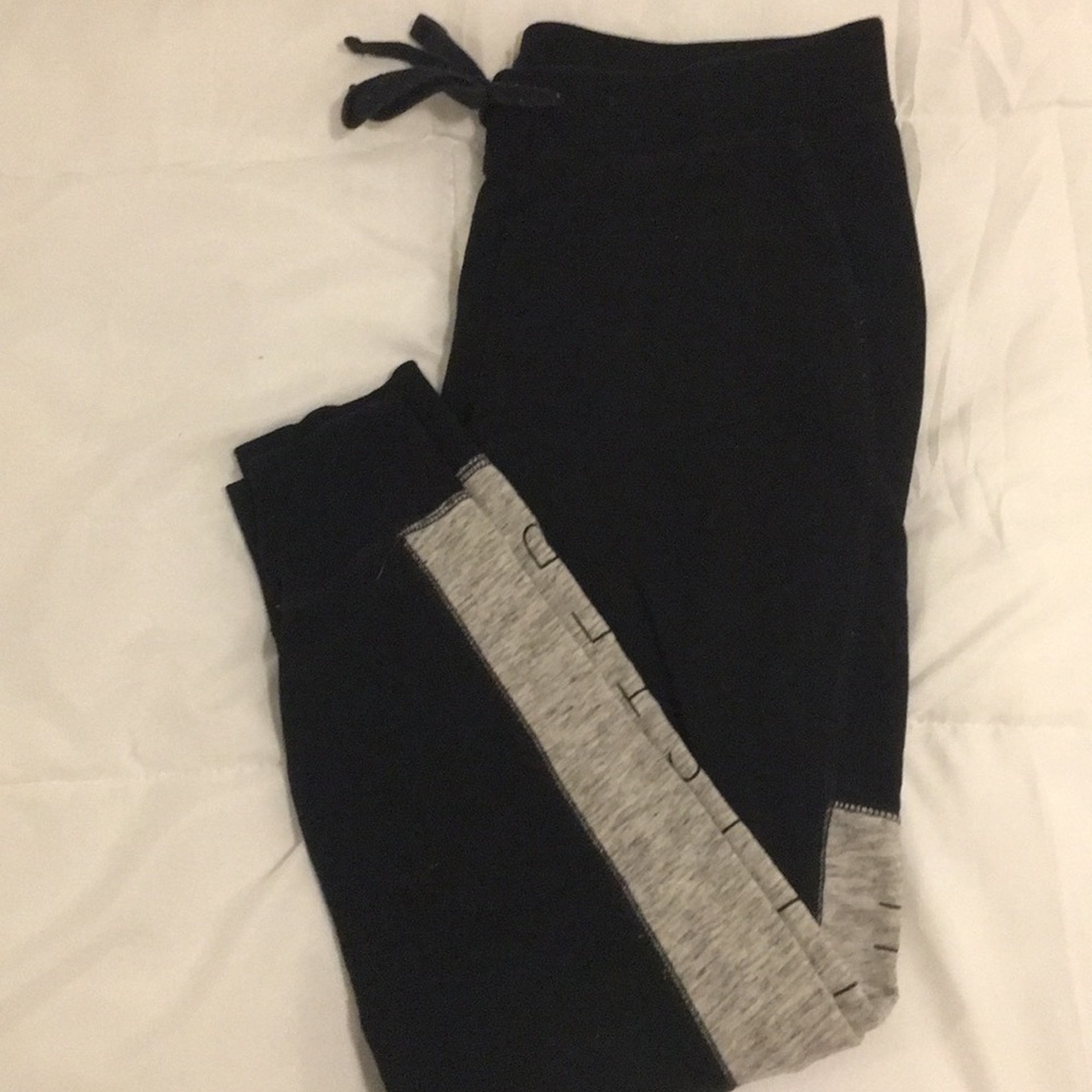 black and grey joggers